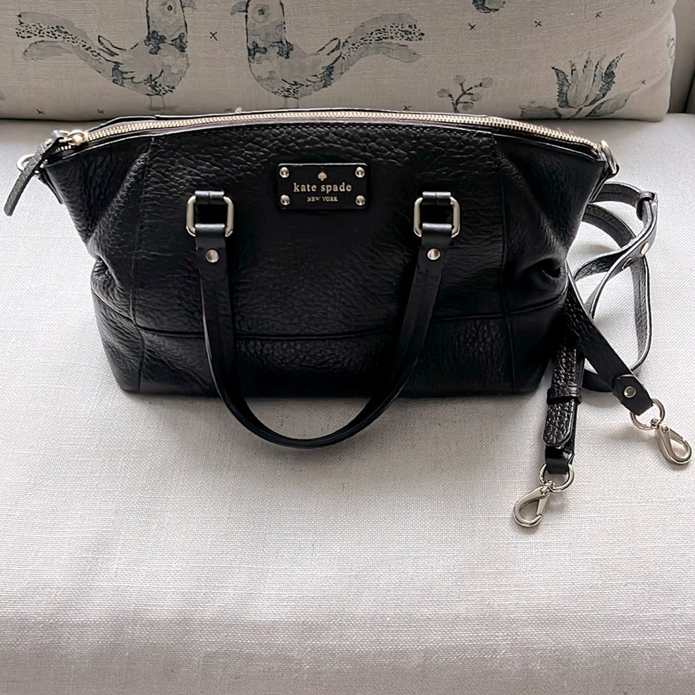 Kate Spade brown peddled leather convertible bag.